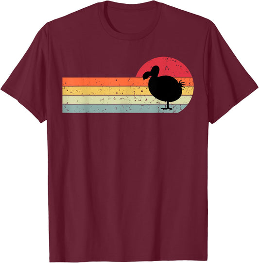 Dodo Bird Vintage Retro Flightless Bird T-Shirt - T-Shirt | Maroon