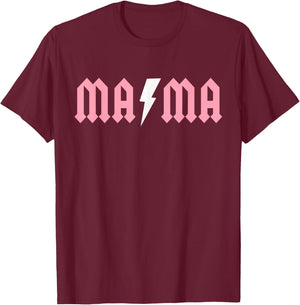 Rock n Roll Mama Birthday Rock Star Matching Family T-Shirt - T-Shirt | Maroon