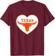 TEXAS - Throwback Design - Classic T-Shirt - T-Shirt | Maroon