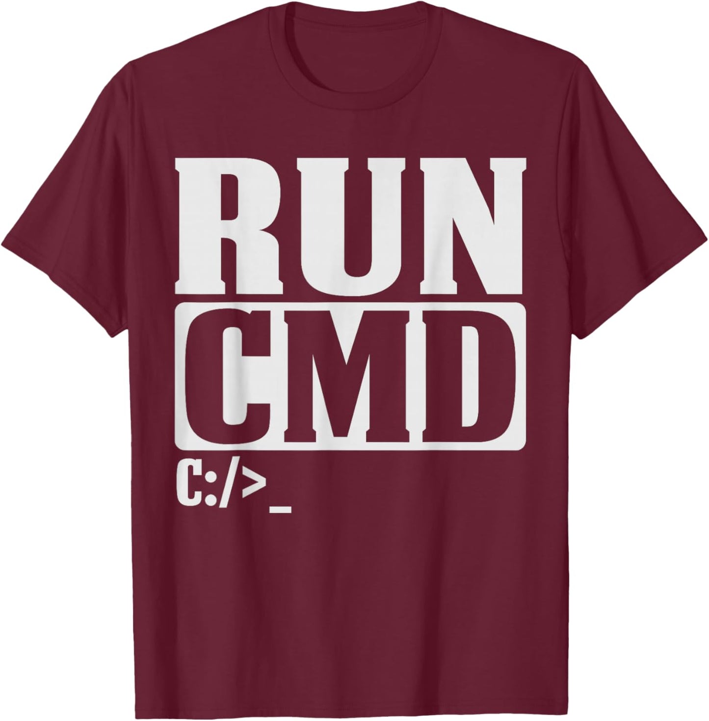 Run CMD T-Shirt - T-Shirt | Maroon