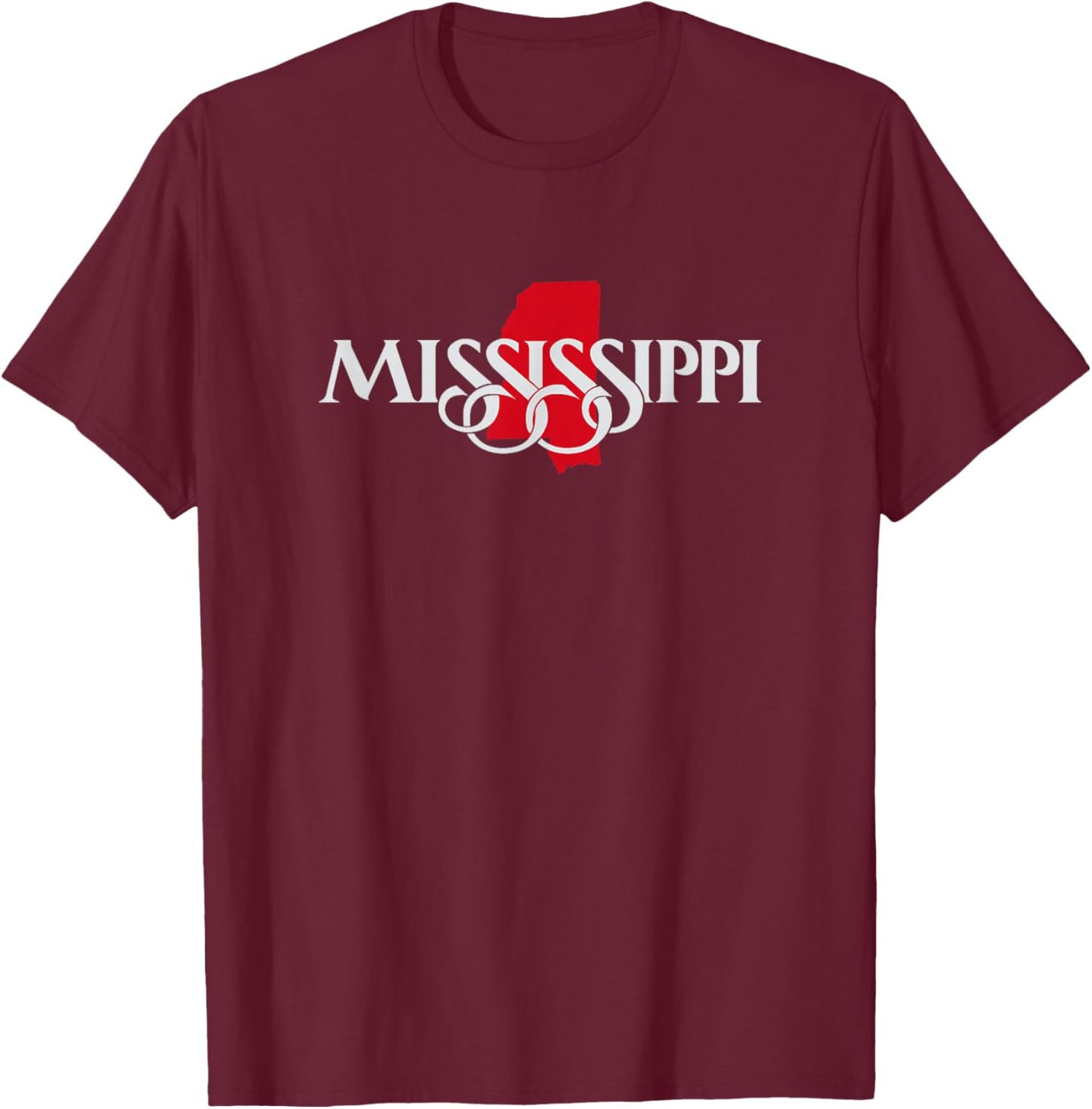 J. Walker Mississippi Highway Welcome Sign , Small, Blue T-Shirt - T-Shirt | Maroon