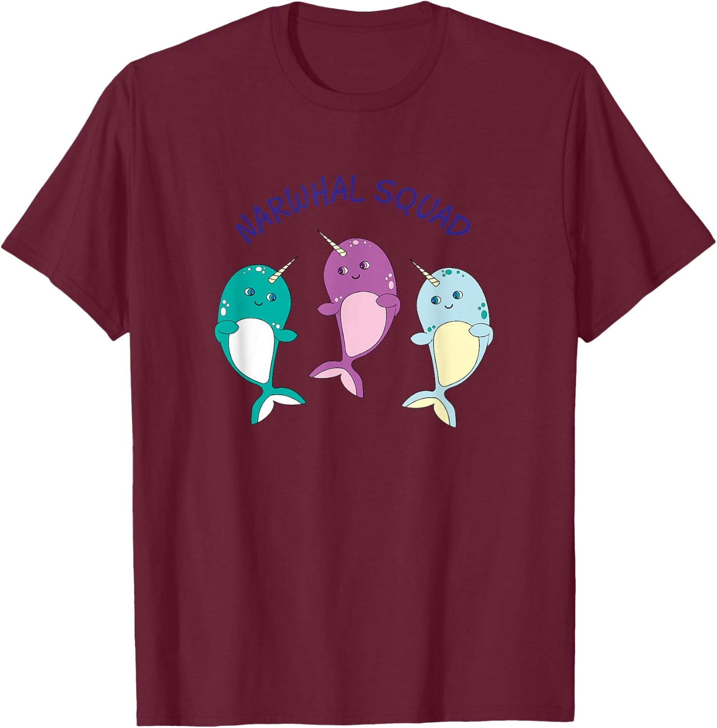 Cool Narwhal Squad - Funny Birthday Gift Kids T-Shirt - T-Shirt | Maroon