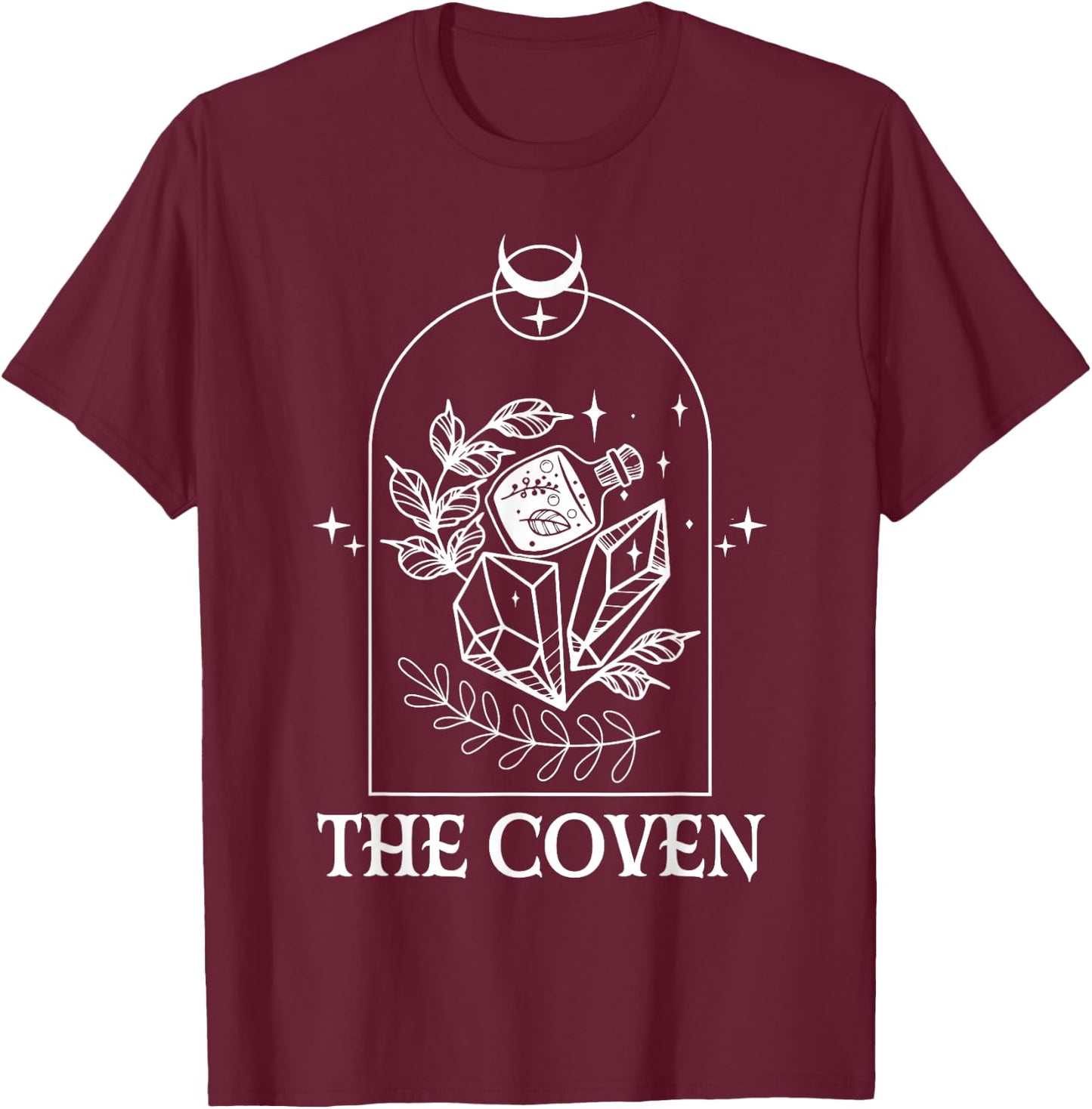 The Coven Bride Witch Bachelorette Matching Gothic Halloween T-Shirt - T-Shirt | Maroon