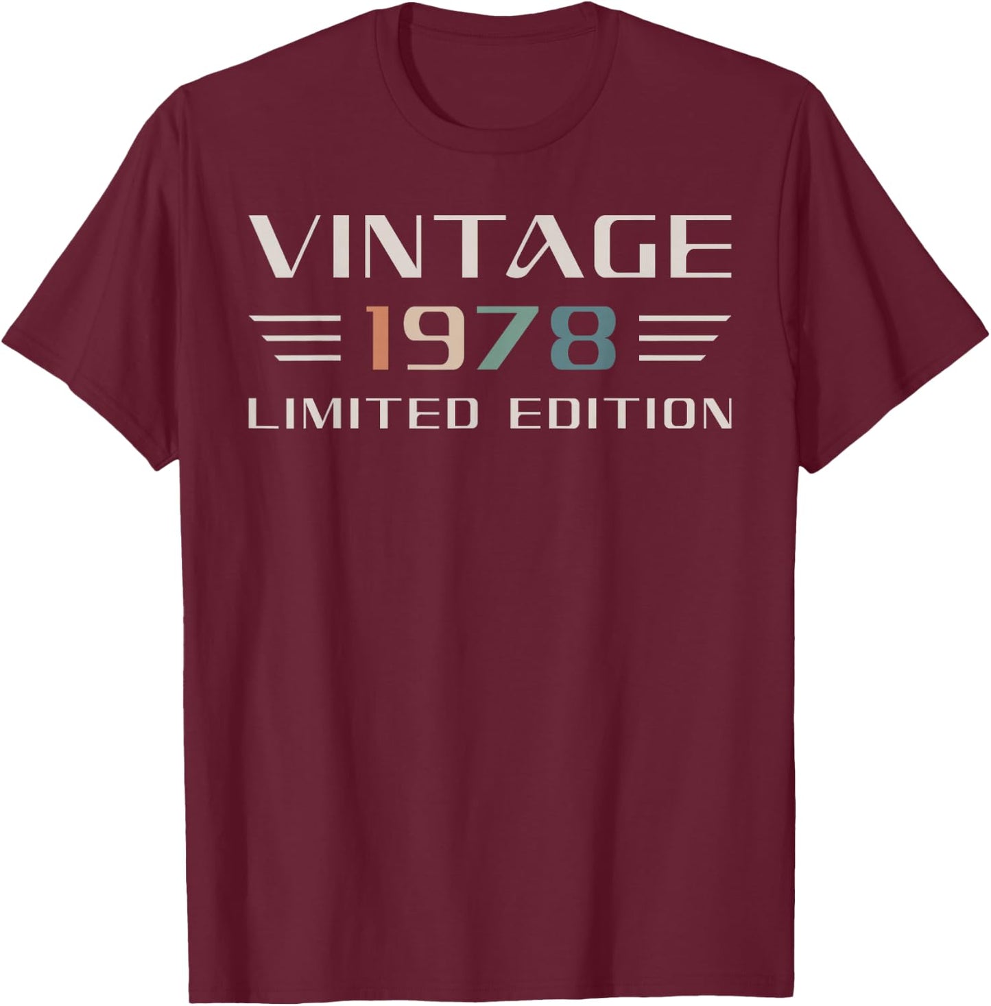 Vintage 1978 Limited Edition 48th Birthday Classic Car T-Shirt - T-Shirt | Maroon