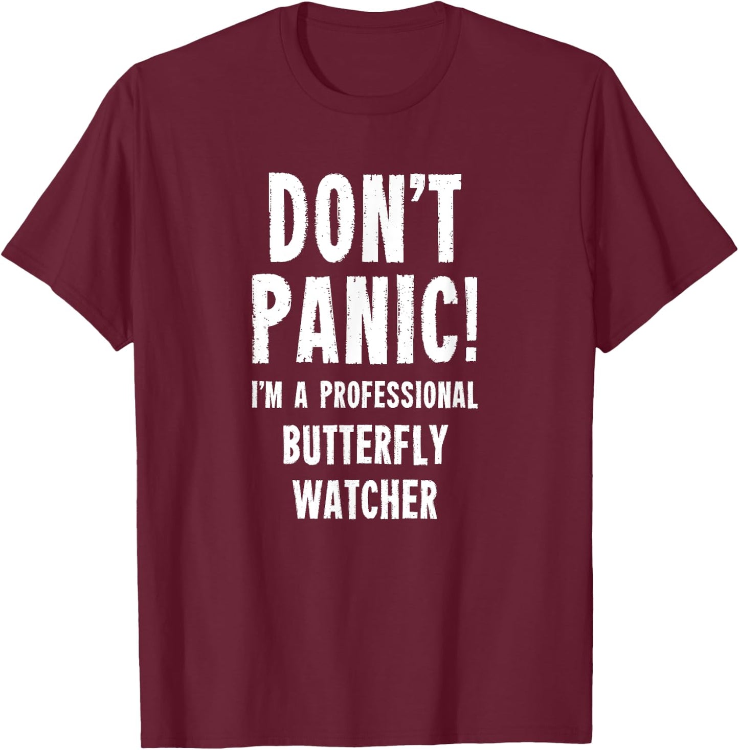 Butterfly Watcher T-Shirt - T-Shirt | Maroon