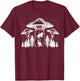 Alien Abduction Dinosaur UFO Funny Gifts Women Kids T-Shirt - T-Shirt | Maroon