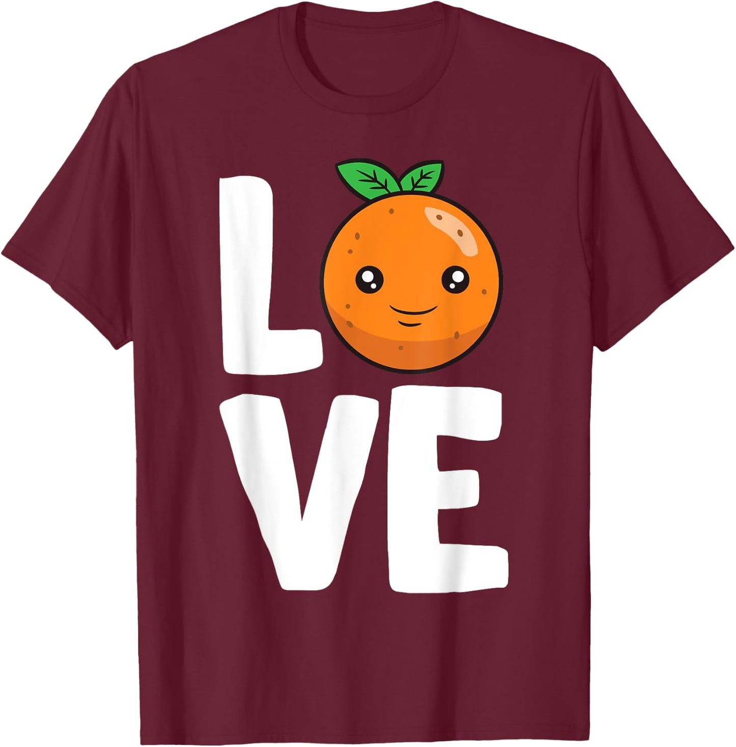 I Love Oranges Fruit Orange Lover T-Shirt - T-Shirt | Maroon