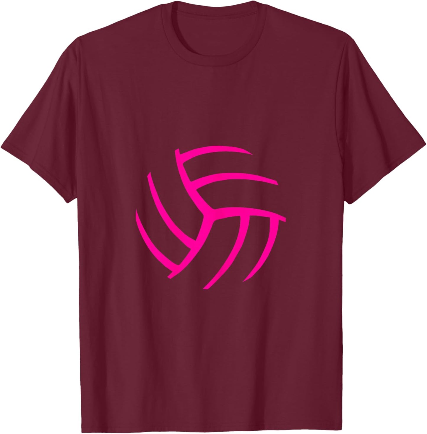 Women Volleyball Apparel - Graphic Design for Girls T-Shirt - T-Shirt | Maroon