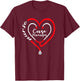 Case Manager Nurse Valentines Day Stethoscope Heart RN T-Shirt - T-Shirt | Maroon