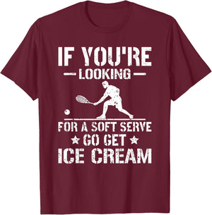 If You're Looking For A Soft Serve Racquetball Funny Squash T-Shirt - T-Shirt | Maroon