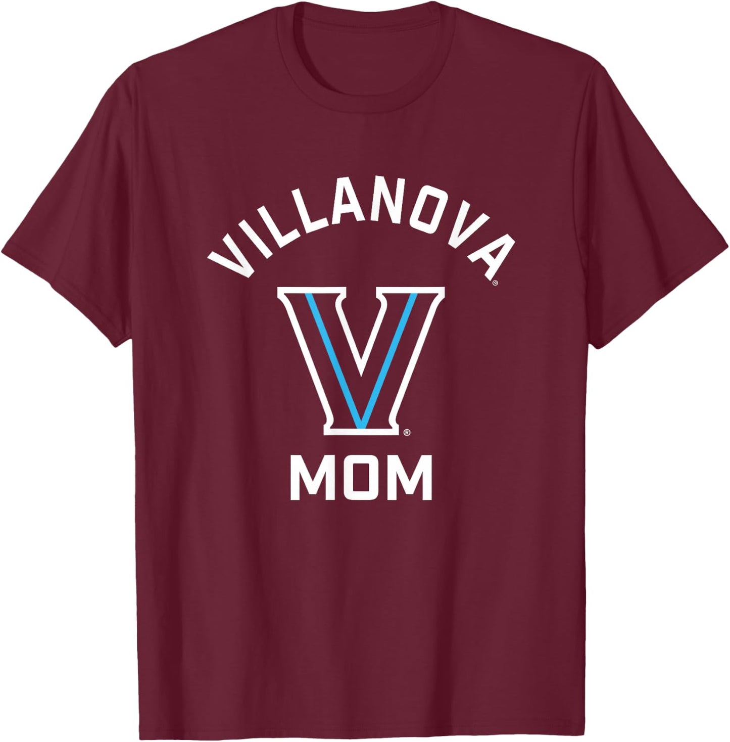 Campus Lab Villanova University Wildcats Arched Mom T-Shirt - T-Shirt | Maroon