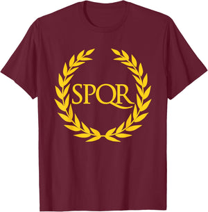 Roman Empire SPQR Symbol Ancient Rome T-Shirt - T-Shirt | Maroon