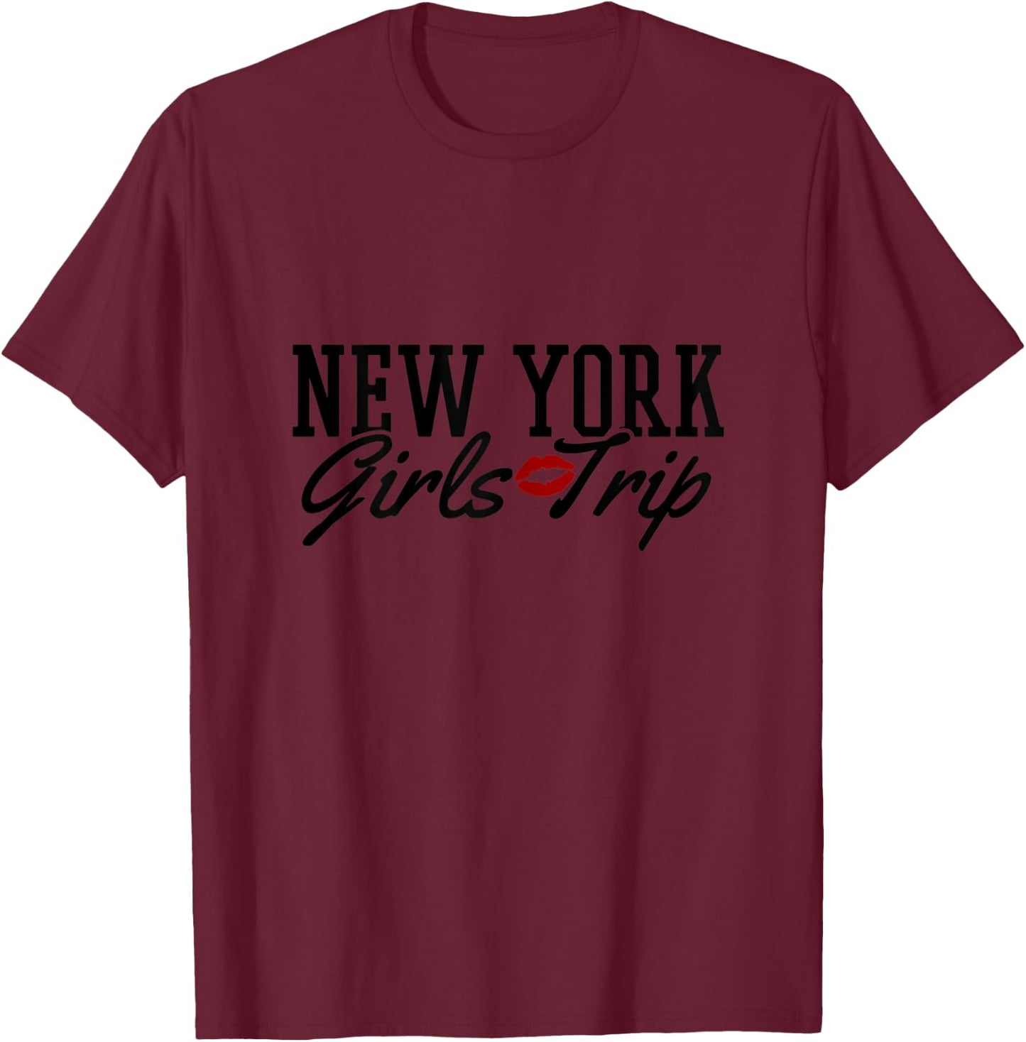 New York Girls Trip NY NYC Vacation Outfit Matching Group T-Shirt - T-Shirt | Maroon