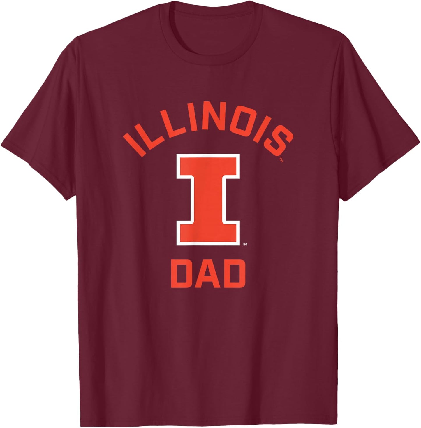 University of Illinois Fighting Illini Arched Dad T-Shirt - T-Shirt | Maroon