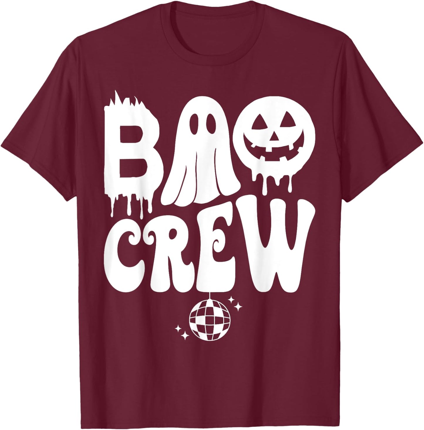 Boo Crew Bride Bridesmaid Bachelorette Halloween Matching T-Shirt - T-Shirt | Maroon