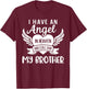 I Have An Angel in Heaven And I Call Him My Brother Guardian T-Shirt - T-Shirt | Maroon