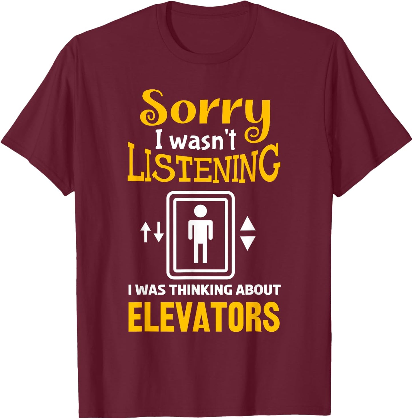 Funny Elevator Art Women Elevator Inspector Lover T-Shirt - T-Shirt | Maroon