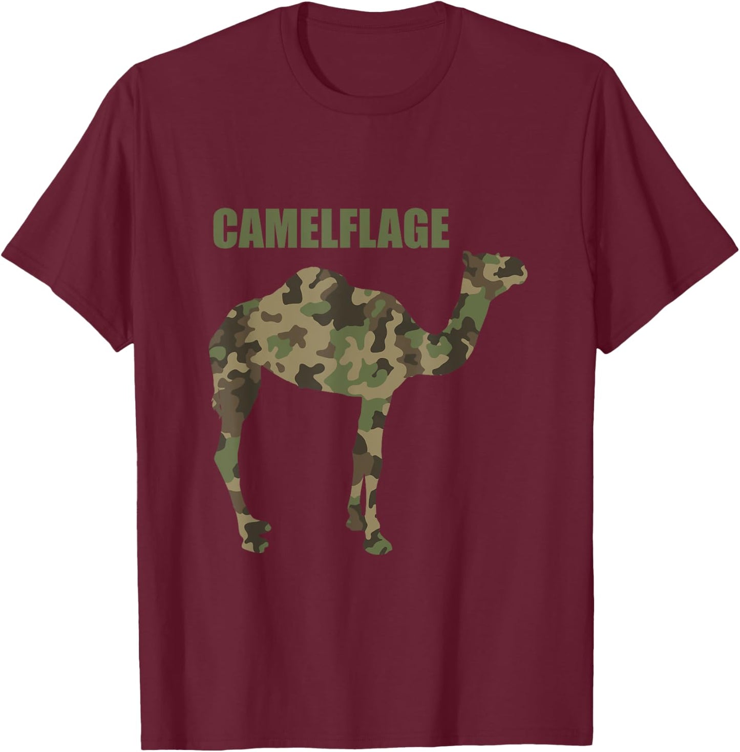 Camel Dromedary Dessert Animal - Camel Camelflage T-Shirt - T-Shirt | Maroon