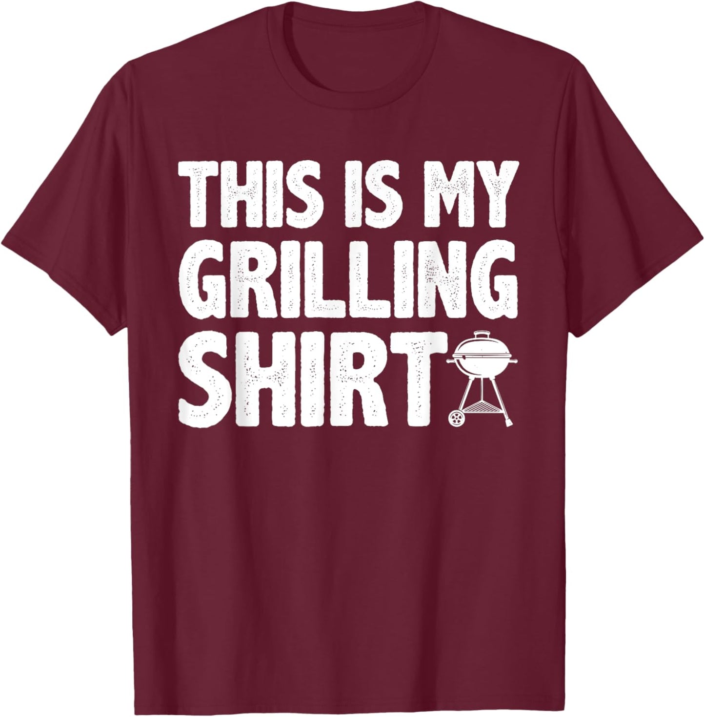 Funny Grilling Art Women Barbecue Meat Smoking BBQ T-Shirt - T-Shirt | Maroon