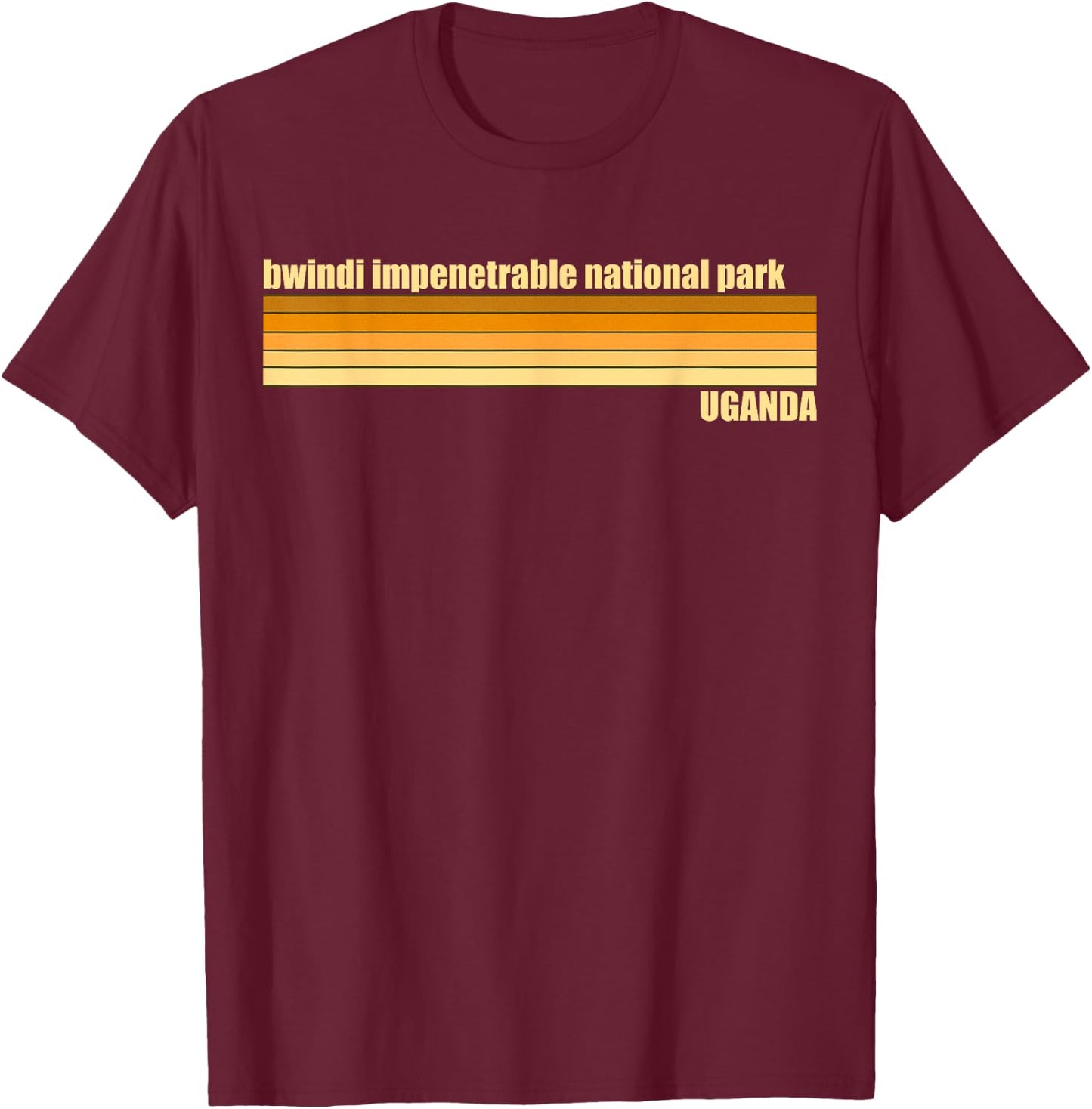 Bwindi Impenetrable National Park T-Shirt - T-Shirt | Maroon