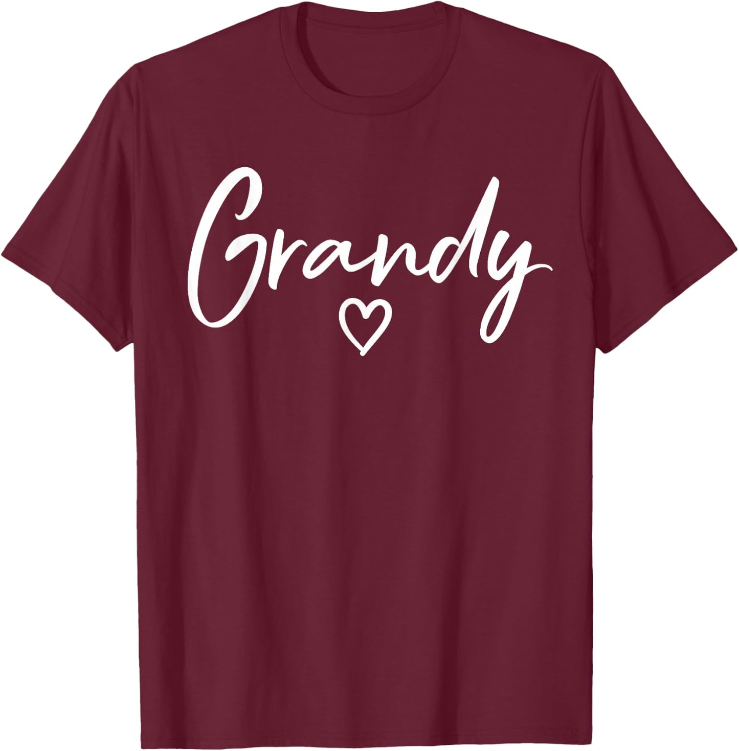 Grandy Gifts Grandma Heart Mother's Day Grandy T-Shirt - T-Shirt | Maroon