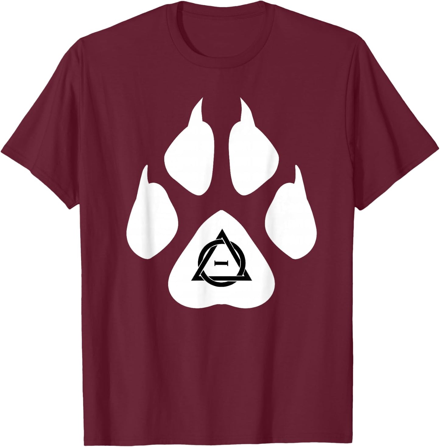 Therian Fox Paws Symbol Sign quadrobics otherkin T-Shirt - T-Shirt | Maroon