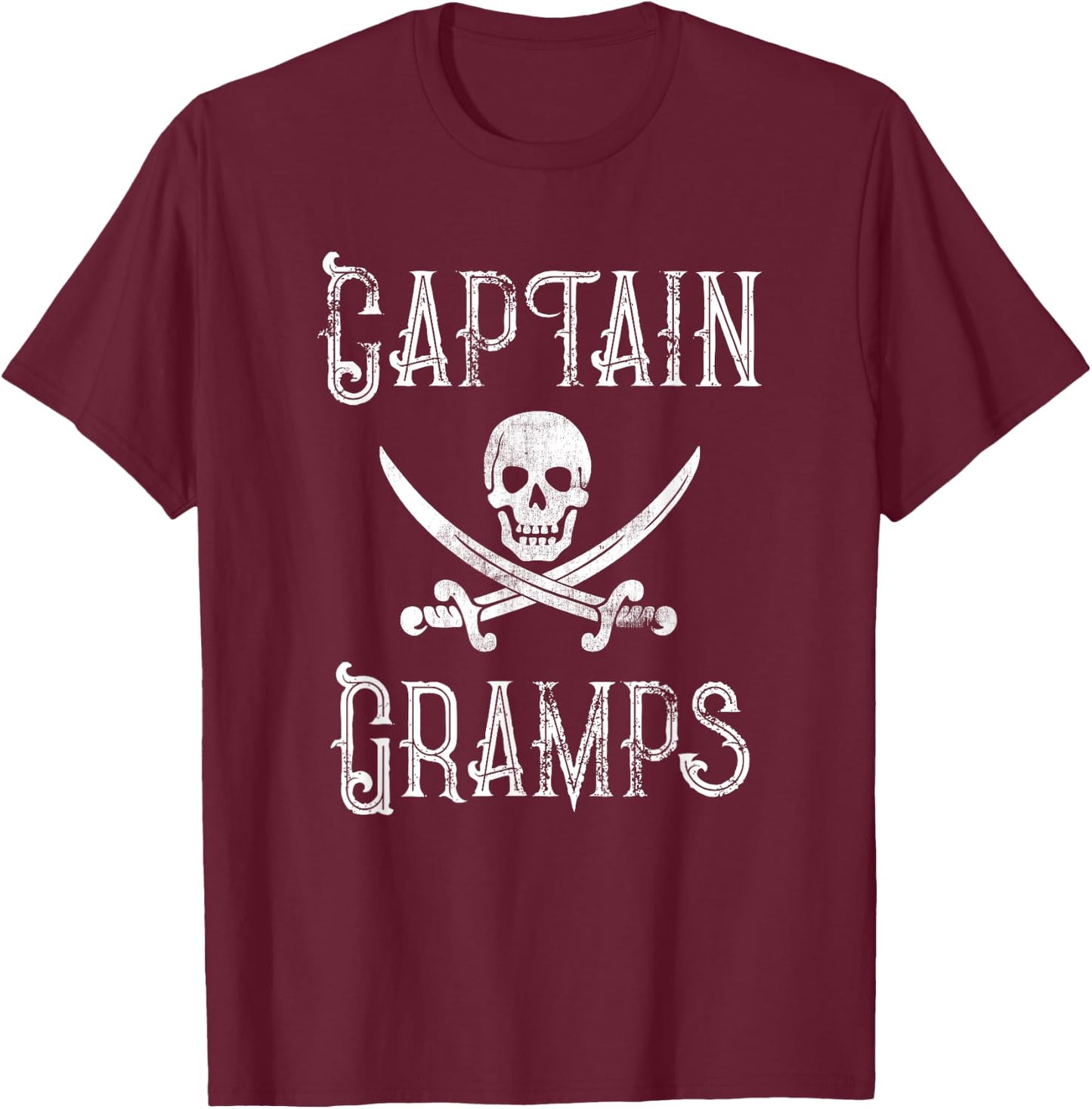 Boat Captain Gramps Grandpa Gift T-Shirt - T-Shirt | Maroon