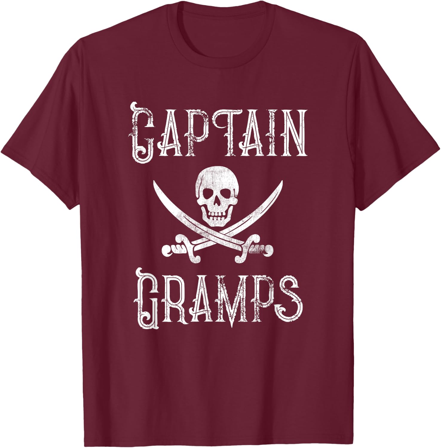 Boat Captain Gramps Grandpa Gift T-Shirt - T-Shirt | Maroon