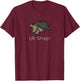 Oh Snap Statement, Snapping Turtle Funny Reptile Graphic Tan T-Shirt - T-Shirt | Maroon