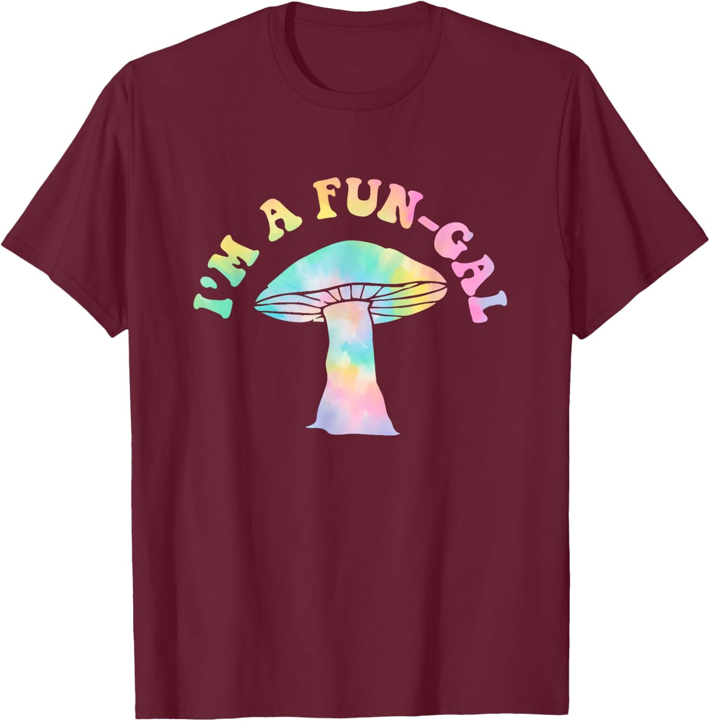 I'm A Fun-gal Hippie Design T-Shirt - T-Shirt | Maroon