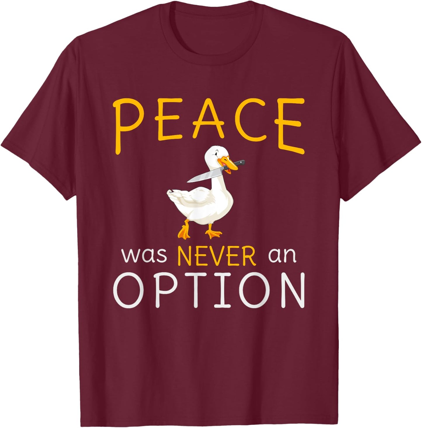 Untitled Meme Goose Game design T-Shirt - T-Shirt | Maroon