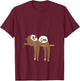Funny Sloth Pregnancy Announcement T-Shirt - T-Shirt | Maroon