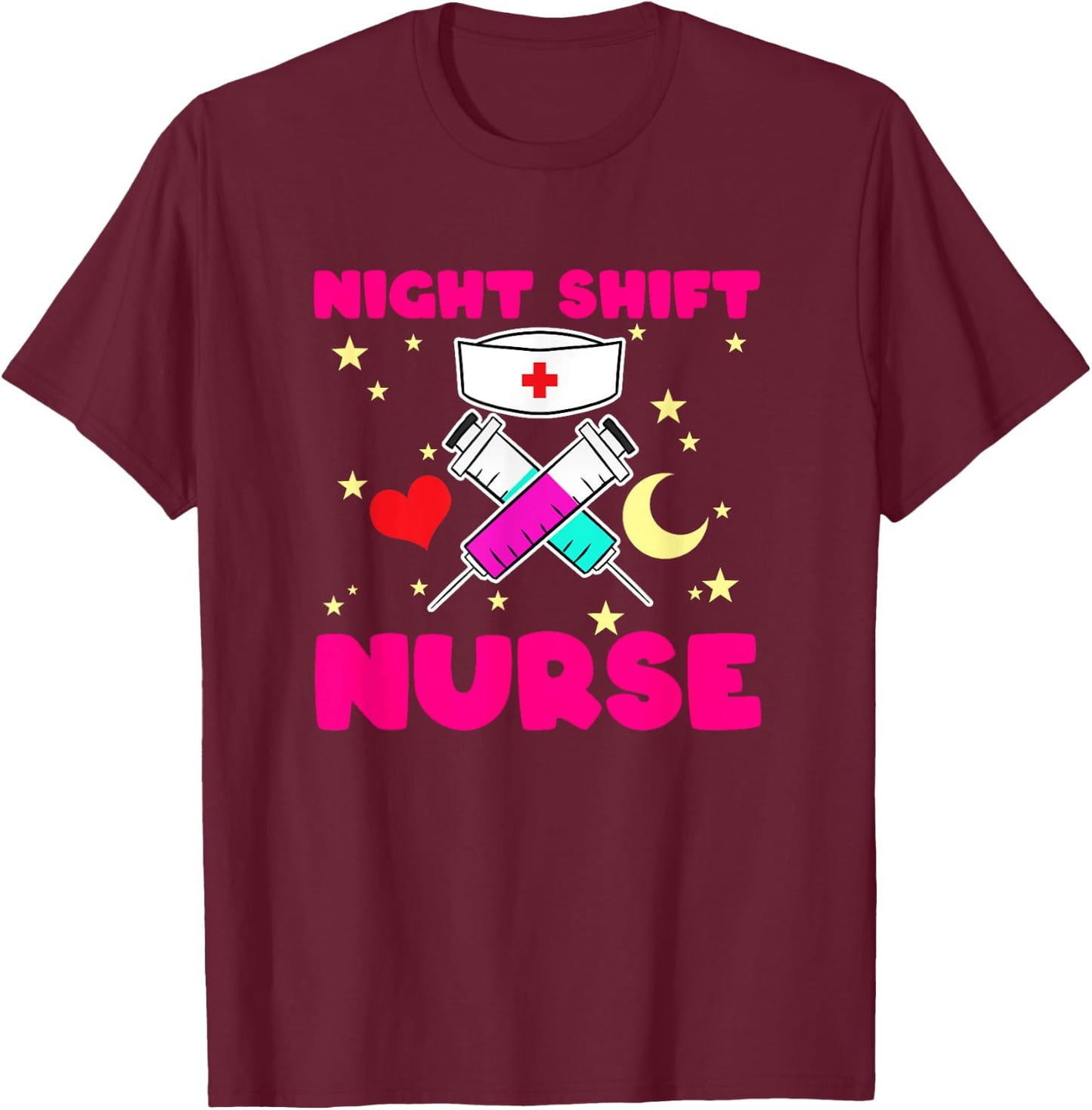 Nurse Hospital Helper Tool Lifesavers Nursing Night Shift T-Shirt - T-Shirt | Maroon