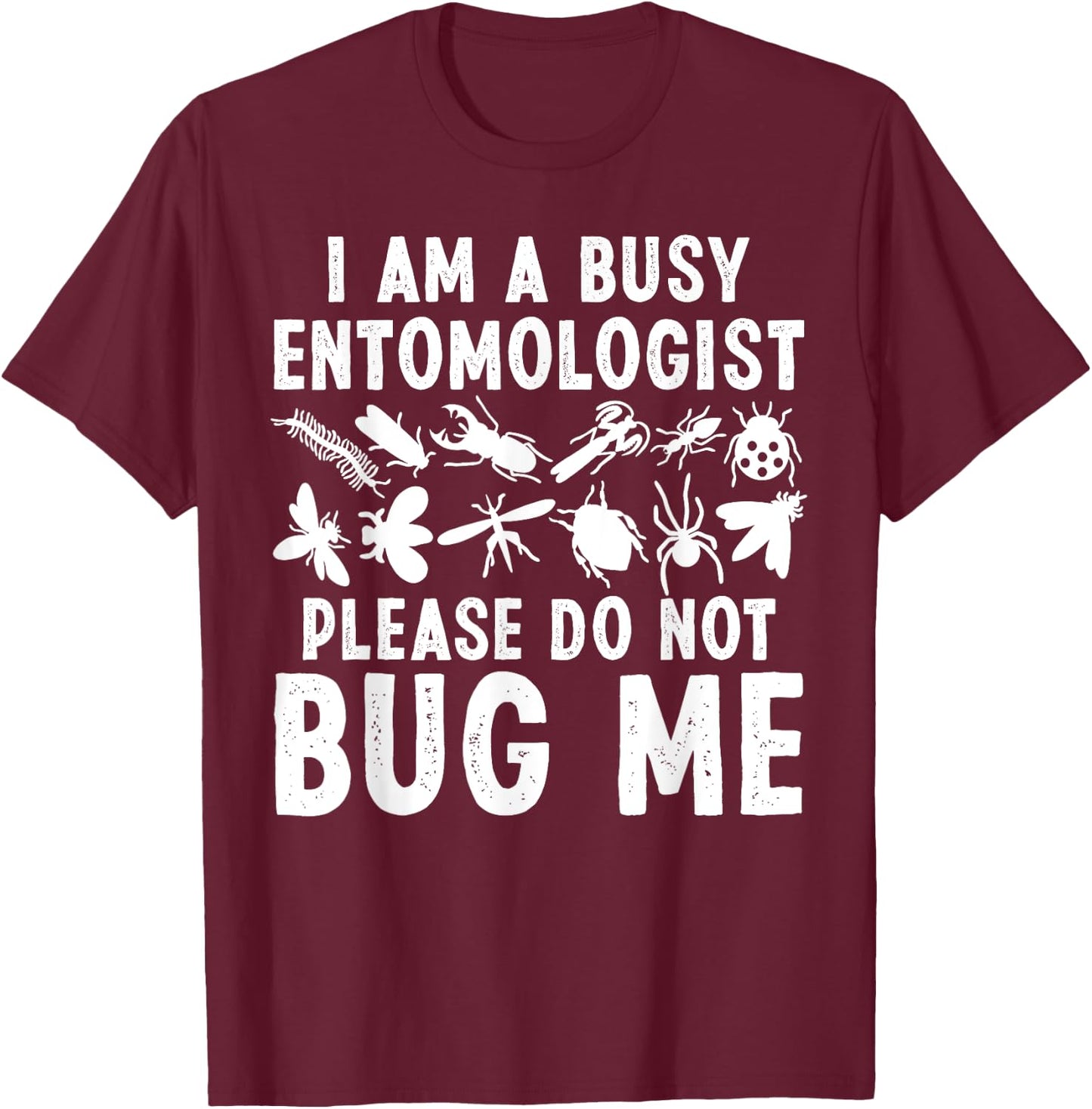 Cool Entomology Art Men Women Entomologist Insect Lady Bug T-Shirt - T-Shirt | Maroon