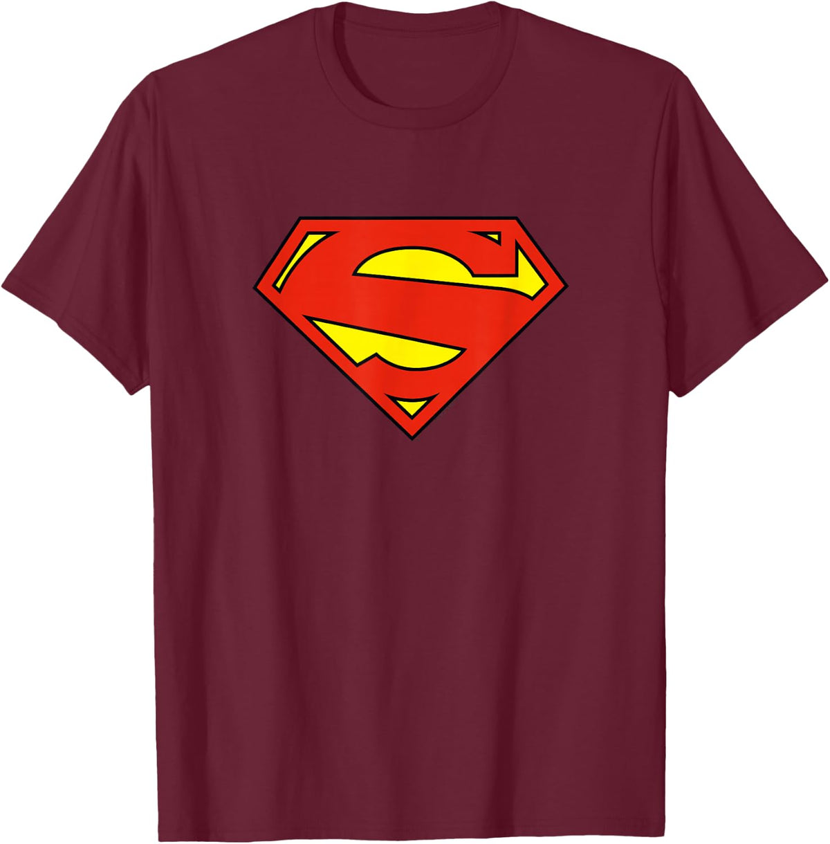 Superman New 52 Logo Shield T-Shirt - T-Shirt | Maroon