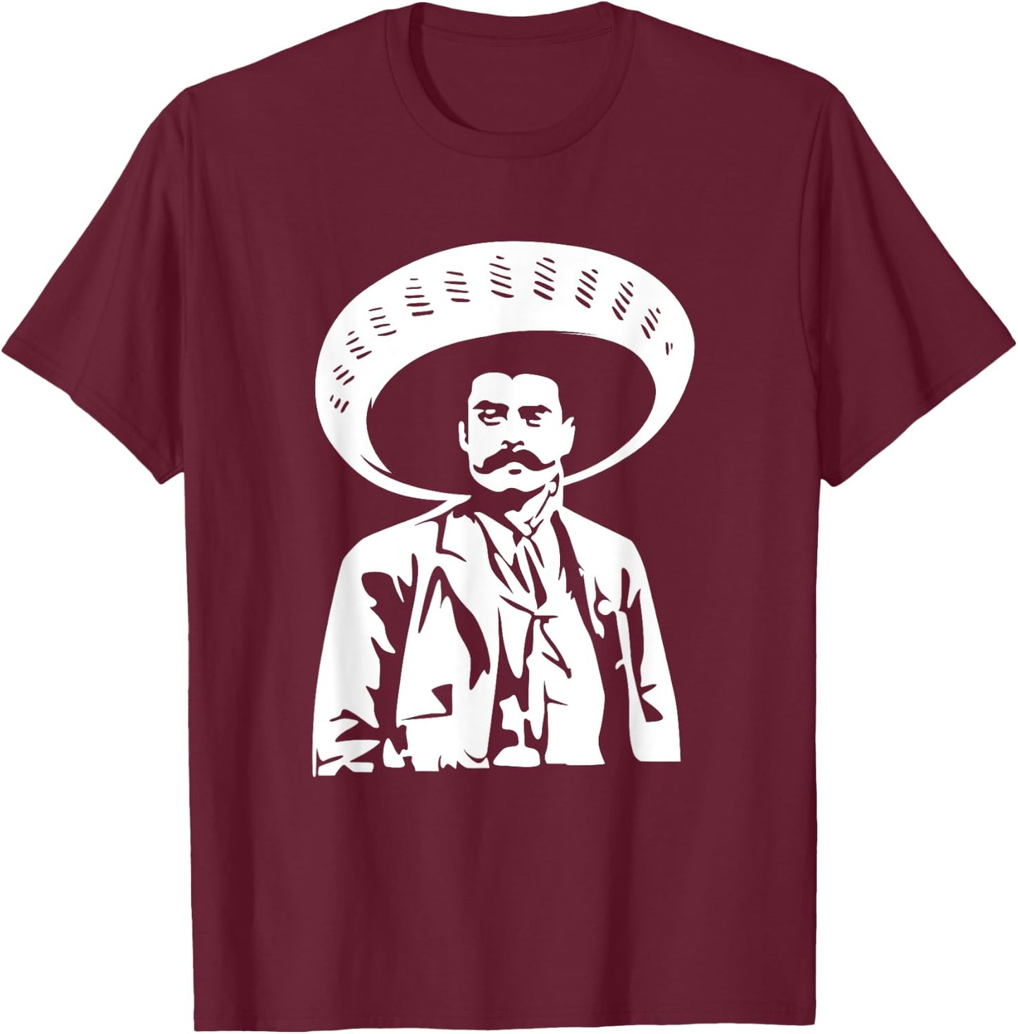 Emiliano Zapata Héroe Revolucionario de México T-Shirt - T-Shirt | Maroon