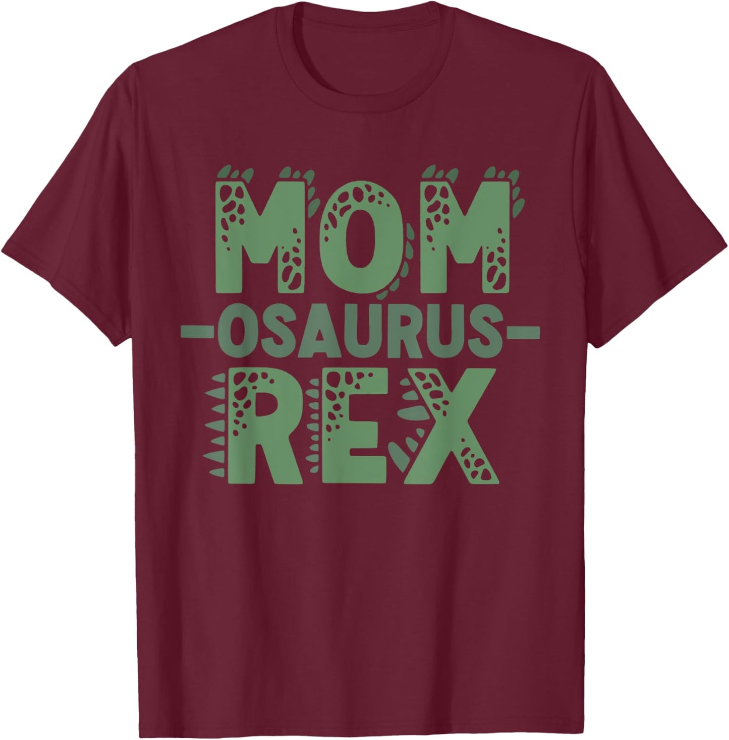 Momsaurus T rex Dinosaur Funny Mom Saurus Matching Family T-Shirt - T-Shirt | Maroon