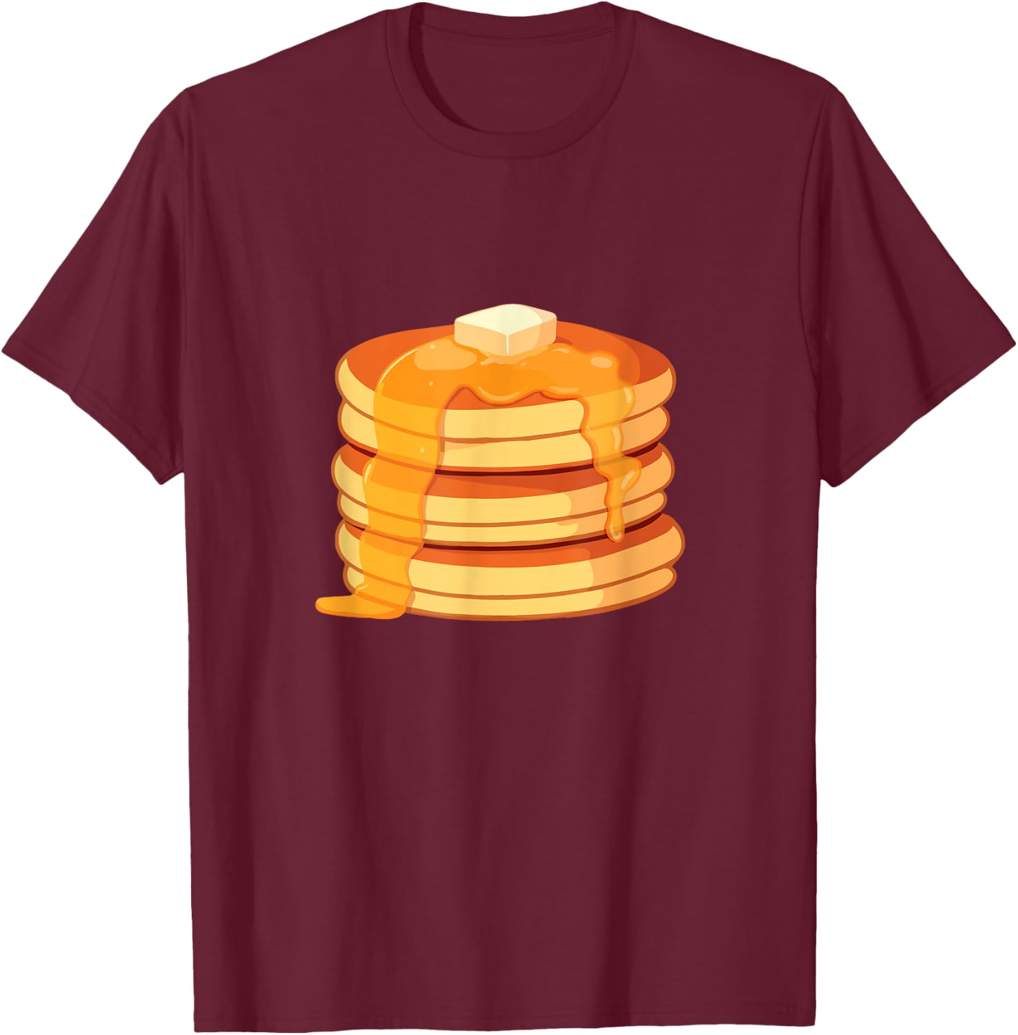 Stack Of Pancakes - Pancake Lover Flapjacks Breakfast T-Shirt - T-Shirt | Maroon