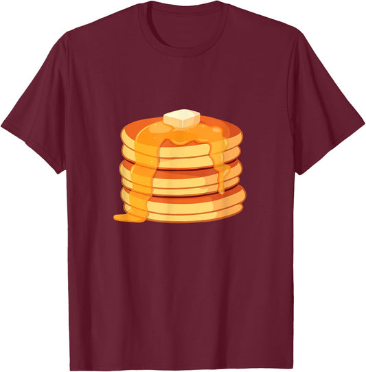 Stack Of Pancakes - Pancake Lover Flapjacks Breakfast T-Shirt - T-Shirt | Maroon
