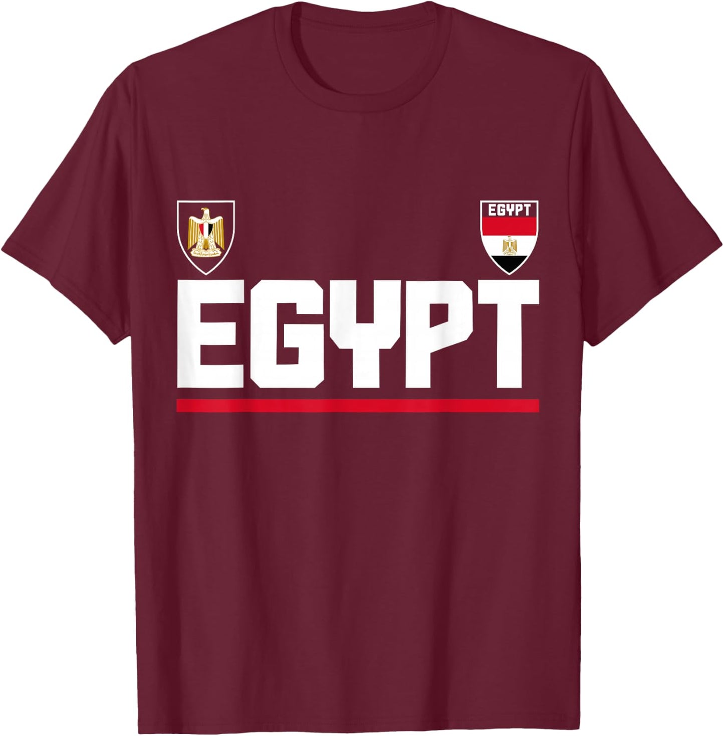 Egypt Pride Egyptian Flag African Roots Heritage T-Shirt - T-Shirt | Maroon
