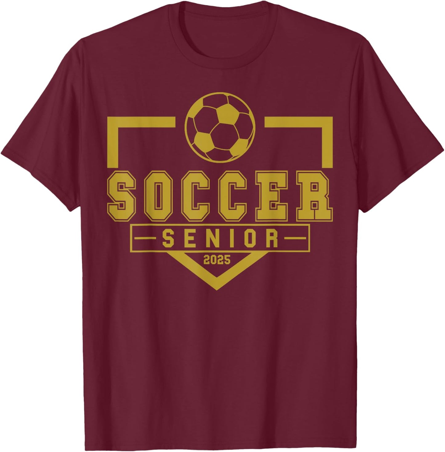 Soccer Senior Night Soccer Senior 2025 Graduation 12 T-Shirt - T-Shirt | Maroon