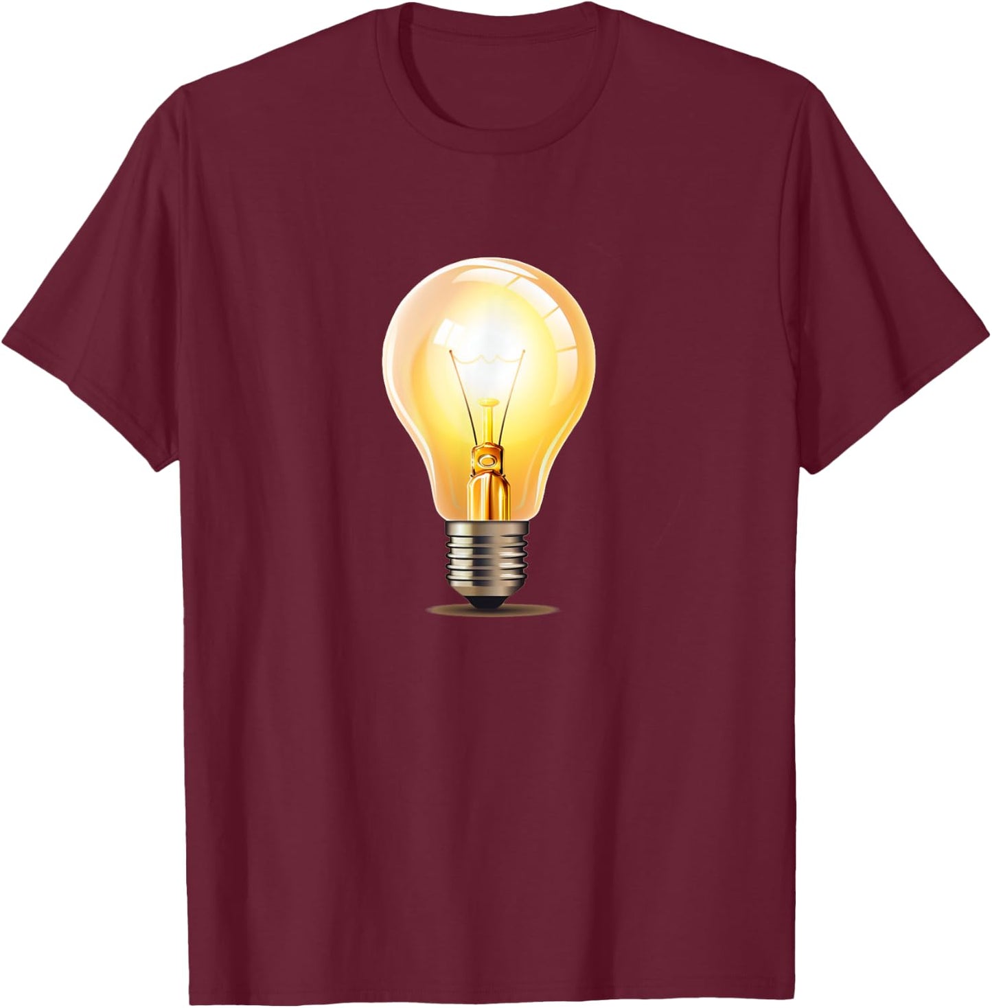 Funny brightly shining Light Bulb Costume T-Shirt - T-Shirt | Maroon