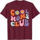 Cool Moms Club Retro Groovy Mom Mommy Mama Mothers Day T-Shirt - T-Shirt | Maroon