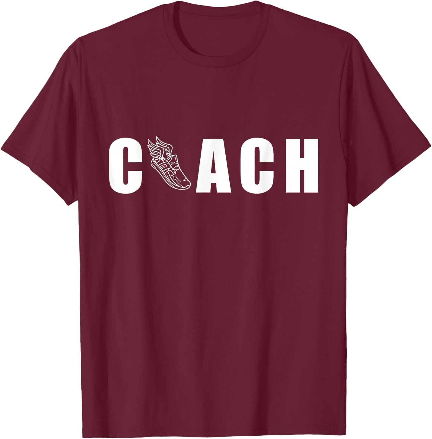 Cross Country Coach Funny Marathon Running Shoes XC Runner T-Shirt - T-Shirt | Maroon