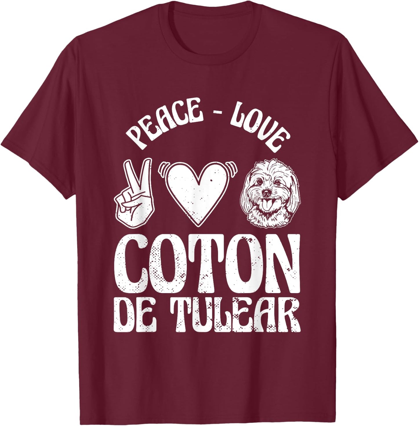 Coton De Tulear Lover Funny Dog Owner Pet Coton De Tulear Men Women Kids T-Shirt - T-Shirt | Maroon