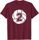 Volleyball Player #2 Volleyball Mom Dad Jersey Number 2 T-Shirt - T-Shirt | Maroon