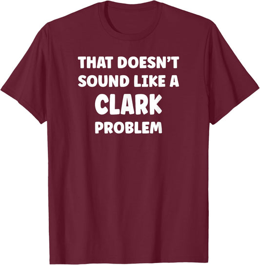 CLARK Personalized Custom Boys CLARK Name T-Shirt - T-Shirt | Maroon