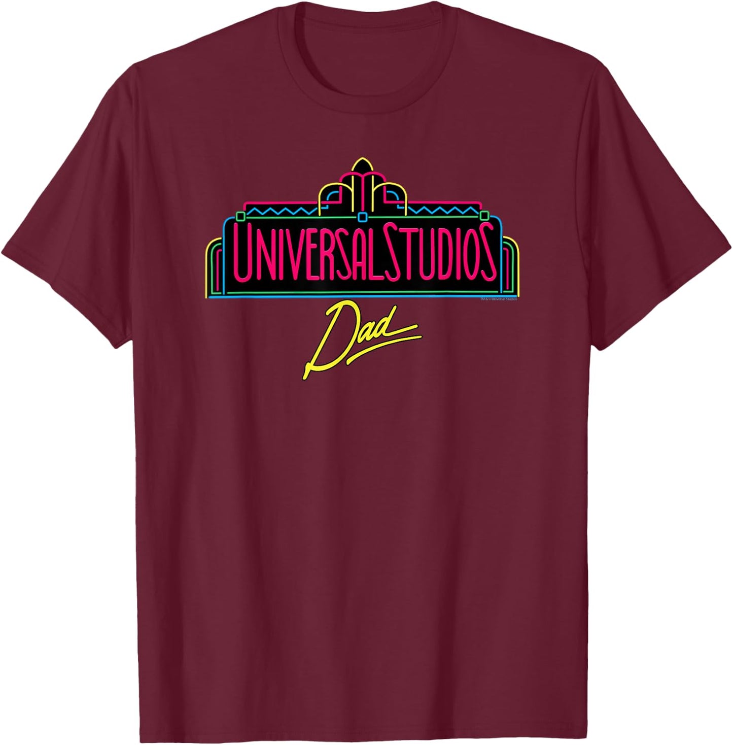 Universal Studios Marquee Dad T-Shirt - T-Shirt | Maroon