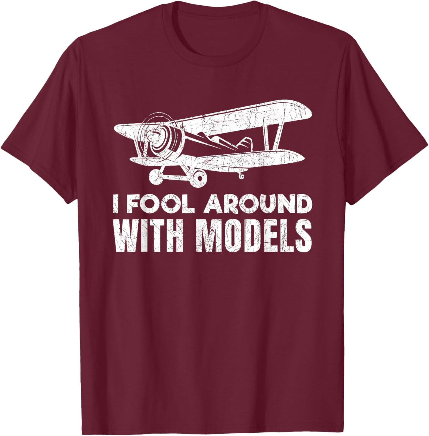 Funny RC Model Airplane Prop Plane Pilot Gift T-Shirt - T-Shirt | Maroon