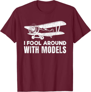 Funny RC Model Airplane Prop Plane Pilot Gift T-Shirt - T-Shirt | Maroon
